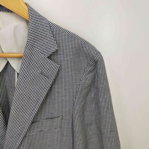 テイジンメンズショップ TEIJIN MEN'S SHOP 千鳥格子2Bリネン混テーラードジャケット メンズ A5