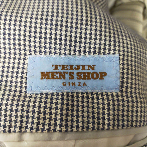 テイジンメンズショップ TEIJIN MEN'S SHOP 千鳥格子2Bリネン混テーラードジャケット メンズ A5