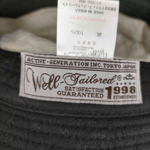 ウェルテイラード Well Tailored コットンバケットハット メンズ