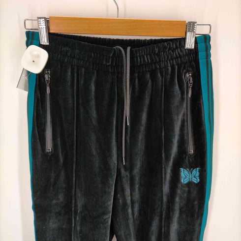 ニードルズ Needles Narrow Track Pant - C/Pe Velour BLACK メンズ JPN:XS