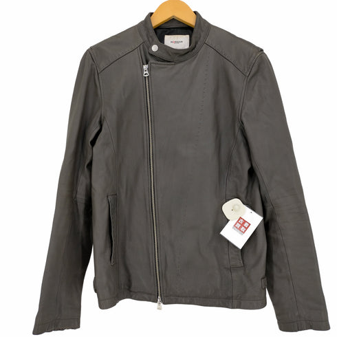 モルガンオム MORGAN HOMME ラムレザー シングルライダースジャケット レザージャケット メンズ JPN:M