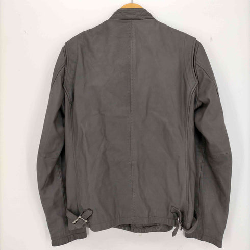 モルガンオム MORGAN HOMME ラムレザー シングルライダースジャケット レザージャケット メンズ JPN:M