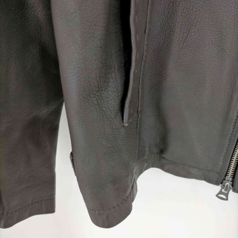 モルガンオム MORGAN HOMME ラムレザー シングルライダースジャケット レザージャケット メンズ JPN:M