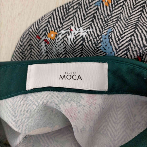 セレクトモカ SELECT MOCA 袖ポイントカラーヘリンボーン花柄プリント ブラウスシャツ レディース FREE