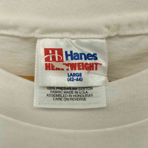 ヘインズ Hanes 90S USA製 DEADSTOCK ロゴプリント クルーネックTシャツ シングルステッチ メンズ import:L