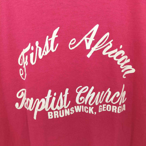 80-90s Baptst Church 前面プリント クルーネックTシャツ シングルステッチ メンズ