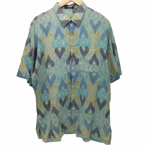Bolinusa 80-90s 幾何学模様 S/Sシャツ メンズ import:XL