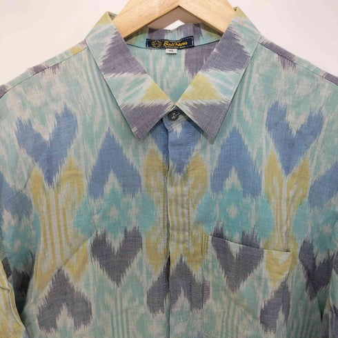 Bolinusa 80-90s 幾何学模様 S/Sシャツ メンズ import:XL