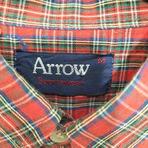 アロースポーツウェア arrow sportswear 80S タータンチェック柄 S/S ボタンダウンシャツ メンズ M