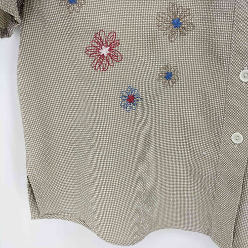 フルギ BonWorth 90S フラワーモチーフ 刺繍 S/Sシャツ メンズ