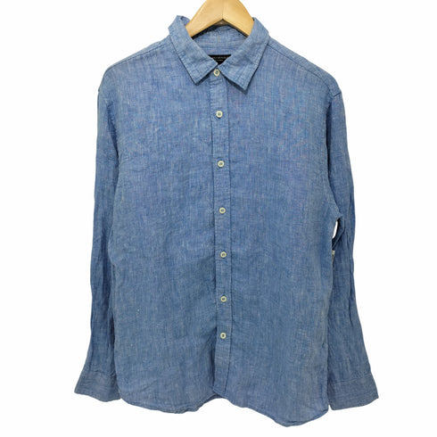 バナナリパブリック BANANA REPUBLIC 2023 総リネン L/Sシャツ メンズ import:M