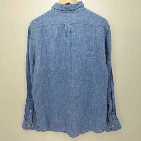 バナナリパブリック BANANA REPUBLIC 2023 総リネン L/Sシャツ メンズ import:M
