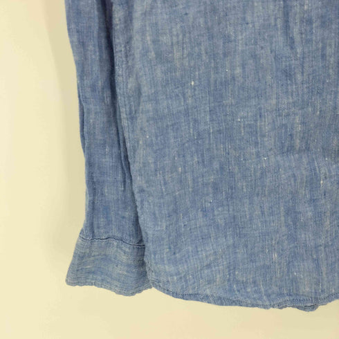 バナナリパブリック BANANA REPUBLIC 2023 総リネン L/Sシャツ メンズ import:M