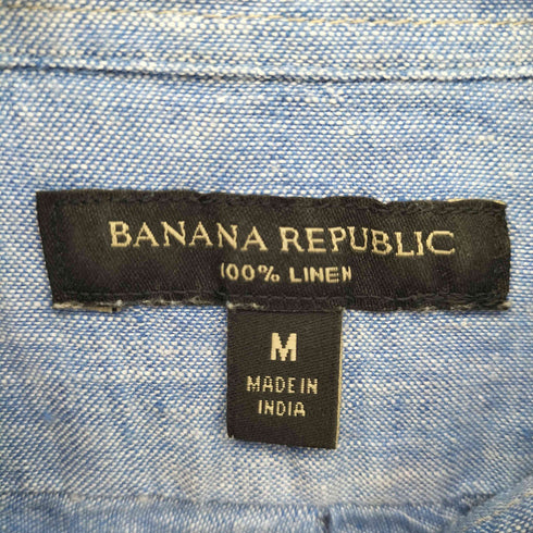 バナナリパブリック BANANA REPUBLIC 2023 総リネン L/Sシャツ メンズ import:M