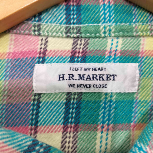 ハリウッドランチマーケット H.R.MARKET マチ付き 長袖ネルシャツ メンズ JPN:3