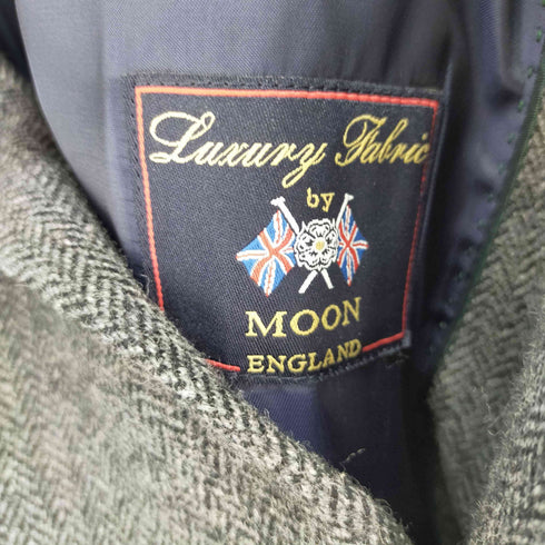 ムーン MOON WOVEN IN ENGLAND イギリス製 ウールテーラードジャケット ヘリンボーン メンズ JPN:46
