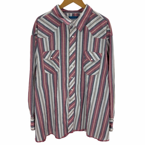 ラングラー Wrangler ストライプウエスタンシャツ メンズ 4XL