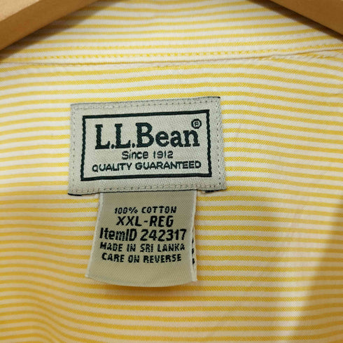 エルエルビーン L.L.Bean シアサッカー ストライプ ボタンダウンシャツ メンズ XXL-REG
