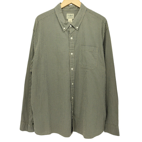 エルエルビーン L.L.Bean シアサッカー ギンガムチェック ボタンダウンシャツ メンズ import:XXL