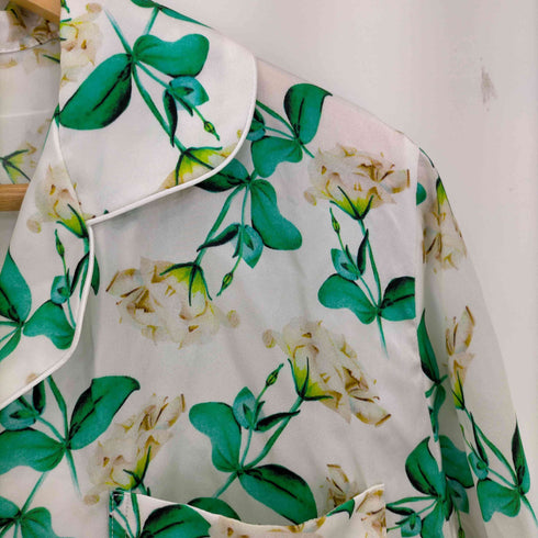 SILKSILKY シルク 花柄パジャマシャツ レディース JPN:M