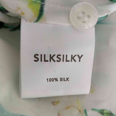 SILKSILKY シルク 花柄パジャマシャツ レディース JPN:M