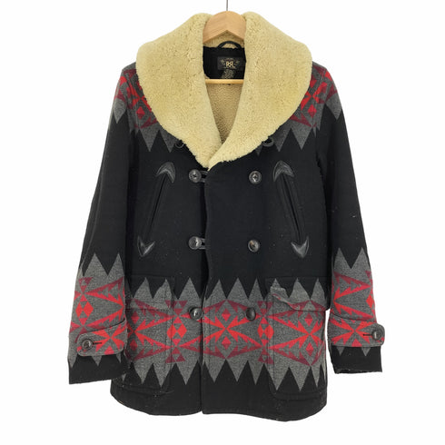 ダブルアールエル ラルフローレン RRL RALPH LAUREN 復刻 一ツ星黒タグ ネイティブ ウール ランチコート メンズ import:XS