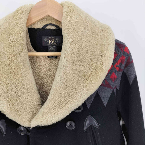 ダブルアールエル ラルフローレン RRL RALPH LAUREN 復刻 一ツ星黒タグ ネイティブ ウール ランチコート メンズ import:XS