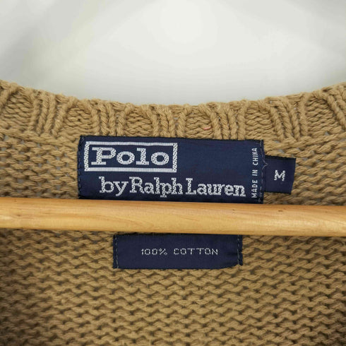 ポロバイラルフローレン Polo by RALPH LAUREN ポニー刺繍 Vネック コットンニット メンズ import:M