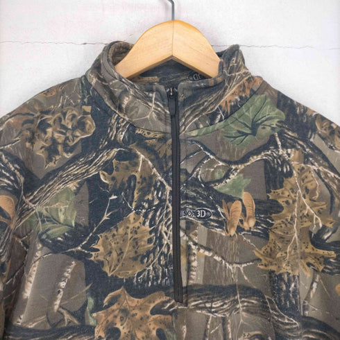 カベラス Cabela's 90S リアルツリーカモ ハーフジップスウェット カンガルーポケット メンズ JPN:XL