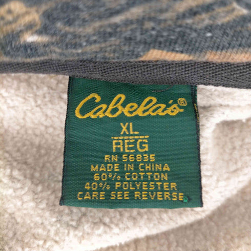 カベラス Cabela's 90S リアルツリーカモ ハーフジップスウェット カンガルーポケット メンズ JPN:XL