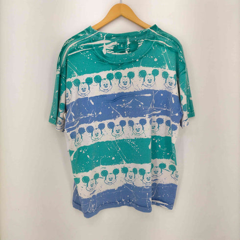 80S USA製 総柄 シルクスクリーン キャラクタープリント クルーネックTシャツ タイダイ柄 シングルステッチ メンズ ONE SIZE
