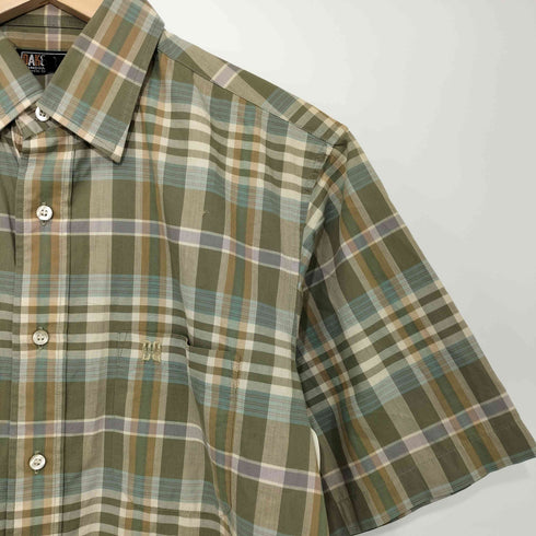 ダックスロンドン DAKS LONDON S/Sチェックシャツ メンズ JPN:M