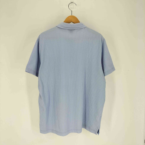 エディーバウアー Eddie Bauer シアサッカー ストライプ ボタンダウン S/S ポロシャツ メンズ import:L