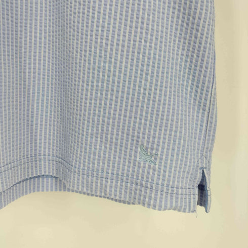エディーバウアー Eddie Bauer シアサッカー ストライプ ボタンダウン S/S ポロシャツ メンズ import:L