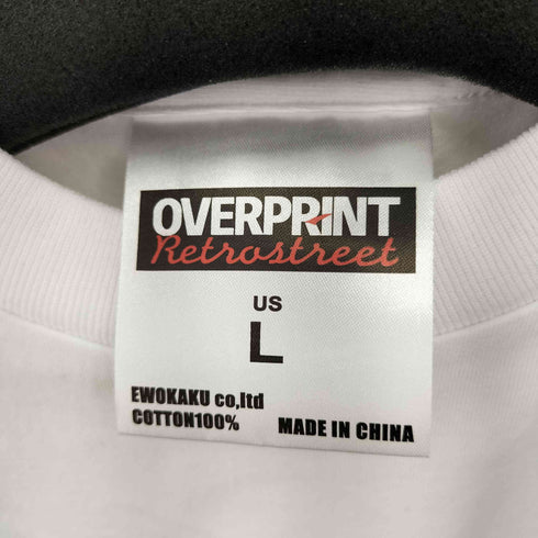 OVERPRINT RETRA50% STREET50% クルーネックTシャツ メンズ L
