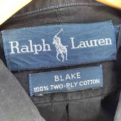 ラルフローレン RALPH LAUREN BLAKE ポニー刺繍 リメイク リボン BD L/S シャツ レディース import:L