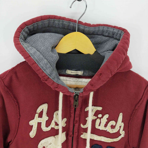 アバクロンビーアンドフィッチ Abercrombie & Fitch MUSCLE ダメージ加工 ジップパーカー メンズ JPN:S