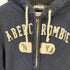 アバクロンビーアンドフィッチ Abercrombie & Fitch MUSCLE ダメージ加工 ジップパーカー メンズ import:M