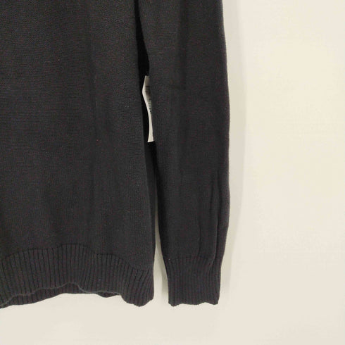 バーバリーブラックレーベル BURBERRY BLACK LABEL ホース刺繍 ウールポロニット ハーフボタン ワンポイント メンズ JPN:3