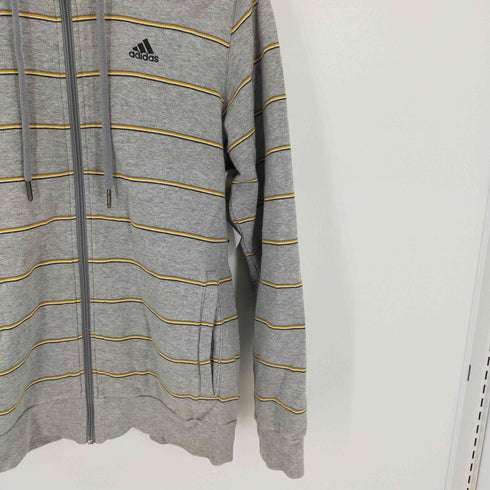 アディダス adidas 00S ボーダージップパーカー トレフォイルロゴ メンズ JPN:L