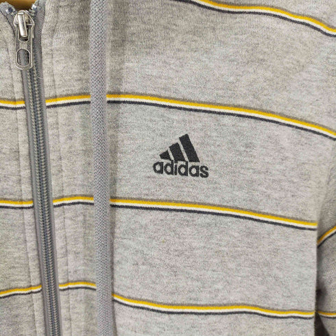 アディダス adidas 00S ボーダージップパーカー トレフォイルロゴ メンズ JPN:L