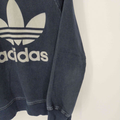 アディダス adidas ビックロゴデニムスウェット トレーナー トレフォイルロゴ メンズ FREE