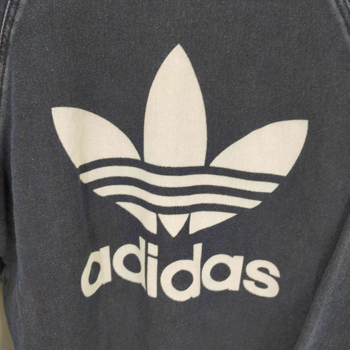 アディダス adidas ビックロゴデニムスウェット トレーナー トレフォイルロゴ メンズ FREE