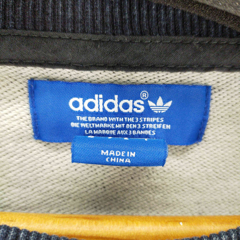 アディダス adidas ビックロゴデニムスウェット トレーナー トレフォイルロゴ メンズ FREE