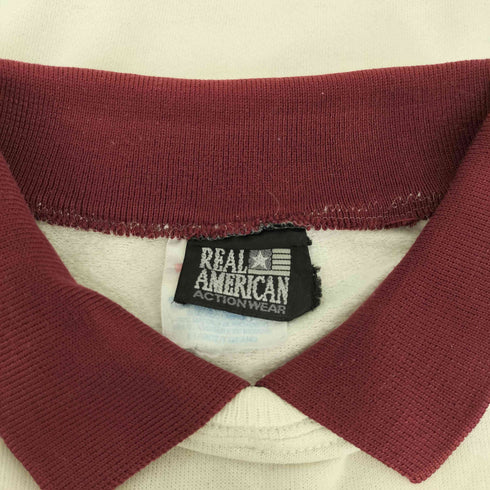 90S USA製 Hanes ボディ REAL AMERICAN 後付け襟 LAS VEGAS 刺繍 レイヤード スウェット メンズ import:XL
