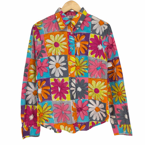 モスキーノ MOSCHINO フラワーペイント柄コットンシャツ レディース EUR:46