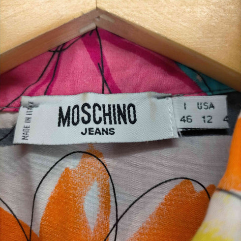 モスキーノ MOSCHINO フラワーペイント柄コットンシャツ レディース EUR:46