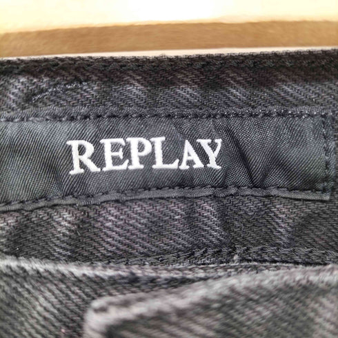 リプレイ REPLAY ブラックジーンズ メンズ W31L32