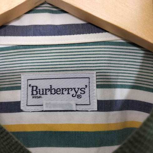 バーバリーズ BURBERRYS マルチストライプ 半袖シャツ メンズ import:M