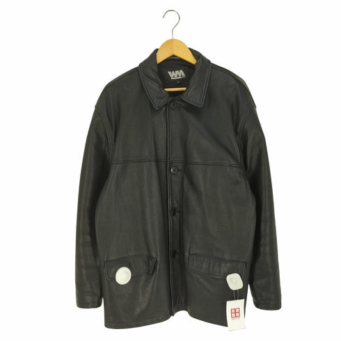 フメイ Weatherman カナダ製 ステンカラーショートコート レザージャケット メンズ import:L